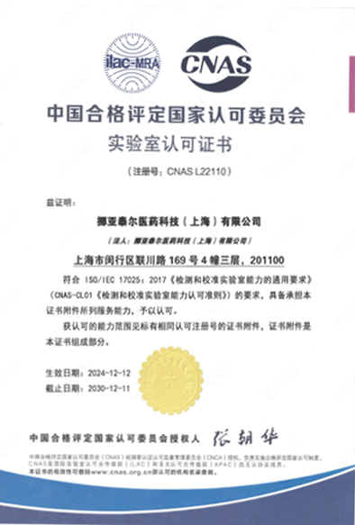 Pharmaceuticals & Medical Devices Laboratory Accreditation - CNAS (ISO/IEC 17025)